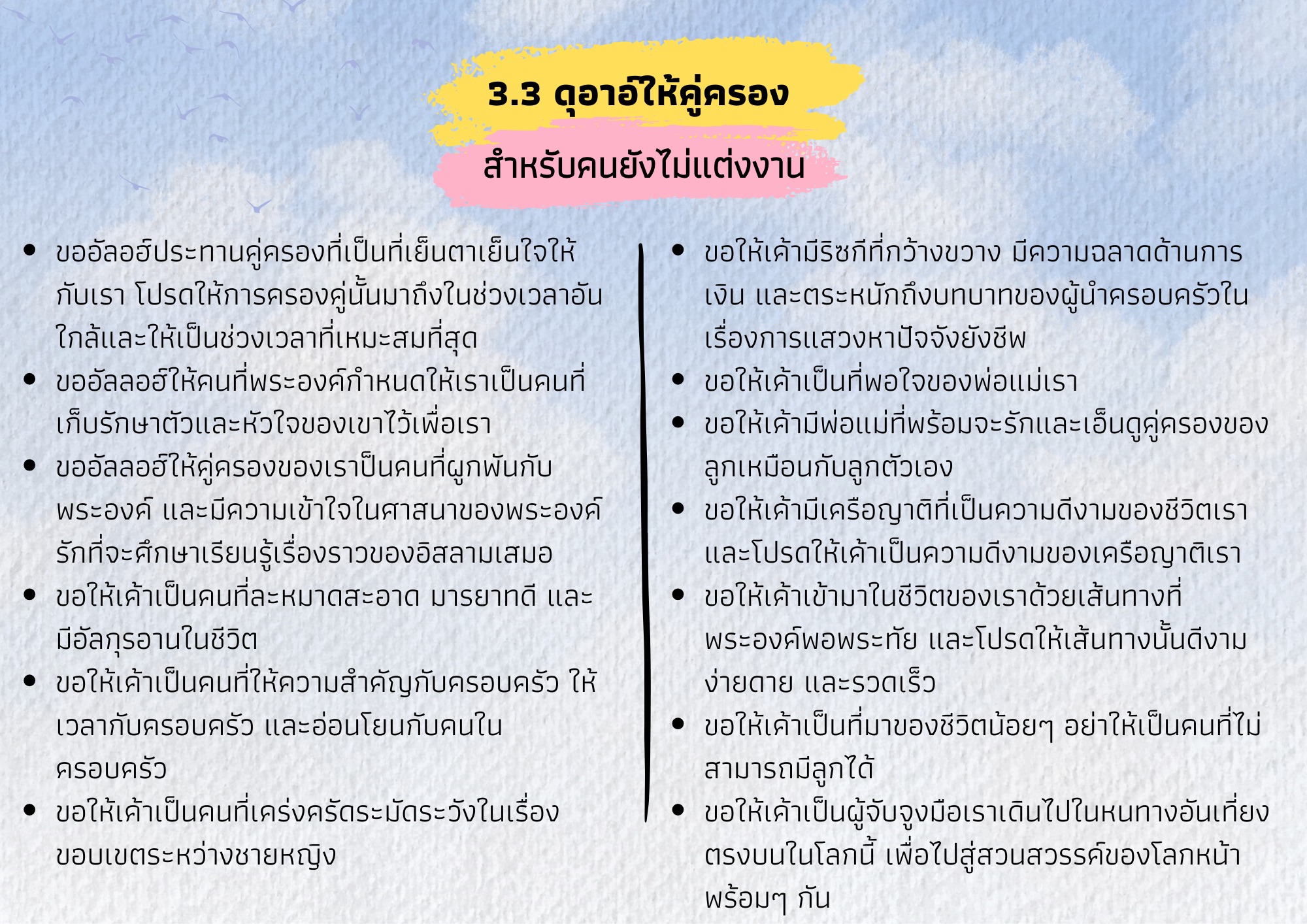 ลิสต์ดุอาอ์วันอะรอฟะฮ์